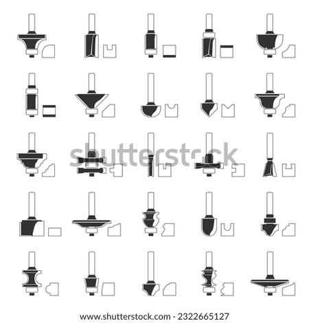 Black Icons - Set of router bits for woodworking