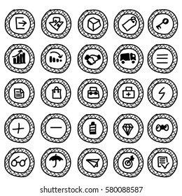 Black icons. Sketch.
