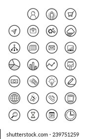 Black icons vector collection 