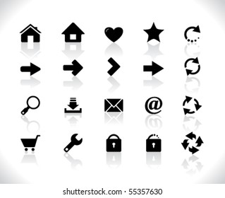 Black icons for web