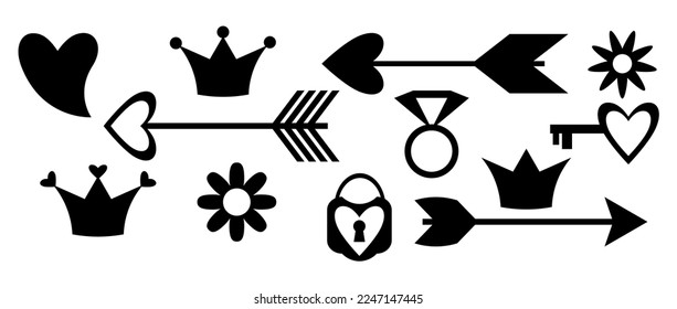 Iconos negros. Iconos para su diseño	