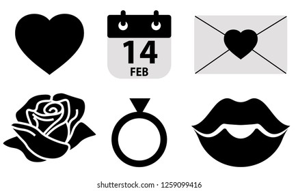Black icons for your website on white background