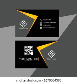 Black ID Card Template For Work