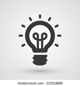 Black Idea Icon. Innovation And Creativity Concept