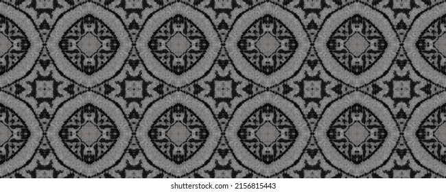 Black Ikat Pattern. Abstract Tribal Texture. Ink Vector Drawing. Paper Ink Background. Elegant Seamless Print. Vector Geometric Floor Rug. Cotton Ethnic Ikat. Grey Retro Texture. Ikat Endless Paint