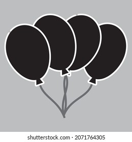 black illustration balloon image vector icon