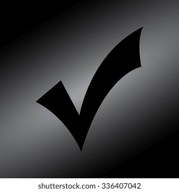 Black illustration of check marks