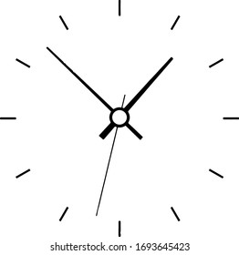 Black illustration of a clock