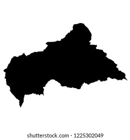 Black illustration map of Central_African