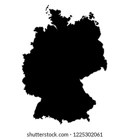 Black illustration map of Germany svg