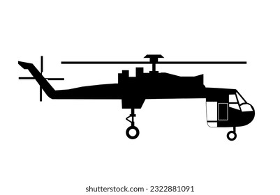 Black image of a plane helicopter