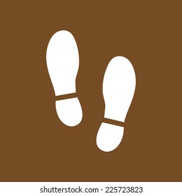 Black Imprint soles shoes icon. Flat design style.