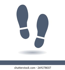 Black Imprint soles shoes icon. Flat design style.