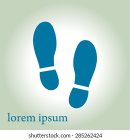 Black Imprint soles shoes icon. Flat design style.