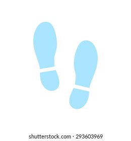 Black Imprint soles shoes icon. Flat design style.
