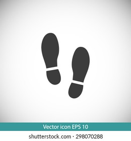 Black Imprint soles shoes icon. Flat design style.