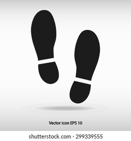 Black Imprint soles shoes icon. Flat design style.