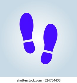 Black Imprint soles shoes icon. Flat design style.