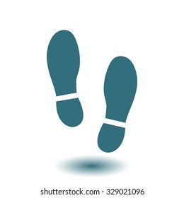 Black Imprint soles shoes icon. Flat design style.