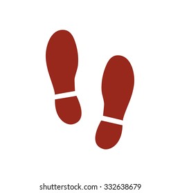 Black Imprint soles shoes icon. Flat design style.