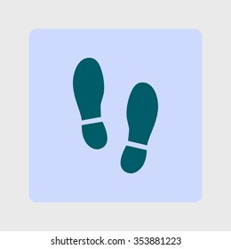 Black Imprint soles shoes icon. Flat design style.