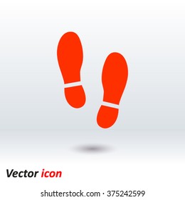 Black Imprint soles shoes icon. Flat design style.