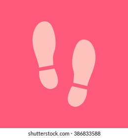 Black Imprint soles shoes icon. Flat design style.