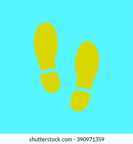 Black Imprint soles shoes icon. Flat design style.