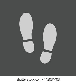 Black Imprint soles shoes icon. Flat design style.