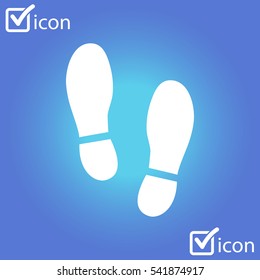 Black Imprint soles shoes icon. Flat design style.