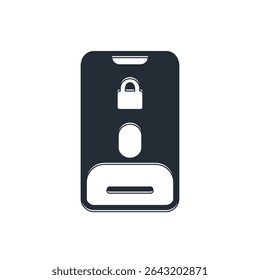 Black Incoming call on mobile phone icon isolated on white background. Friends call.  Vector