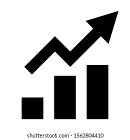 Black Increase Growth Business Chart Graph Icon