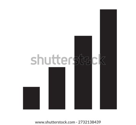 Black increasing cellular signal strength bars.