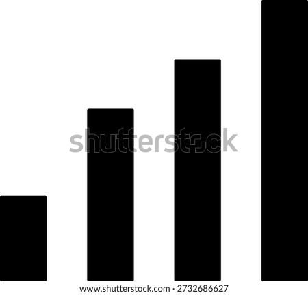 Black increasing cellular signal strength bars.