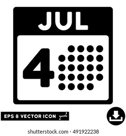 Black Independence Day EPS vector icon. Illustration style is flat iconic symbol on a white background.