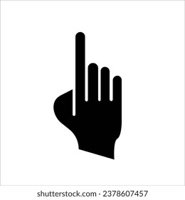 black index finger icon as a cursor symbol
