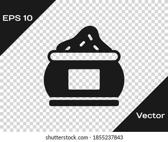 Black Indian spice icon isolated on transparent background. Vector.