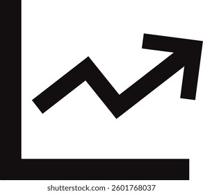 black Indication arrows. Up arrows, statistic financial graphic. Vector illustration
