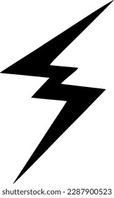 black individual lightning bolt line icon, simple flat design vector pictogram, infographic vector for app logo web website button banner ui ux interface elements isolate on white background