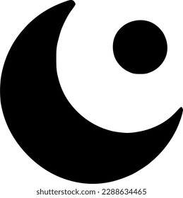 black individual Lunar eclipse line icon, simple dark Moon flat design vector pictogram, infographic vector for app logo web website button banner ui ux interface elements isolate on white