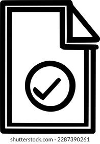 black individual office policy not approve line icon, simple outline document flat design pictogram, infographic vector for app logo web button ui ux interface elements isolate on white background