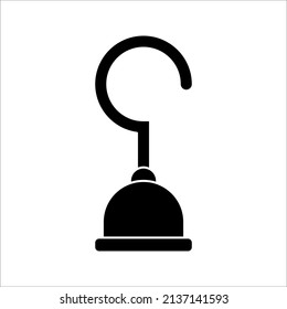 Black Industrial hook icon. vector illustration on white background. Crane hook icon.