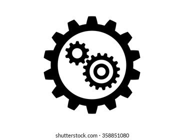 Black industrial icon on white background   