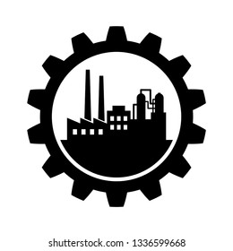 Black industrial vector icon on white background