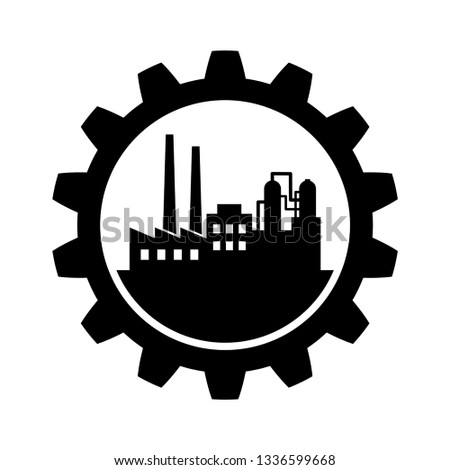Black industrial vector icon on white background