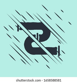 Black Industry metallic pipe icon isolated on green background. Plumbing pipeline parts of different shapes. Glitch style. Vector Illustration