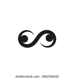black infinity handshaking people concept design web template
