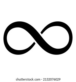 Black infinity symbol (∞) in mathematics