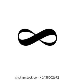 black infinity vector logo design
