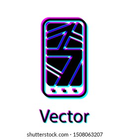 Black Infographic of city map navigation icon isolated on white background. Mobile App Interface concept design. Geolacation concept.  Vector Illustration